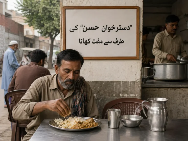 دسترخوان حسن کی طرف سے مفت کھانا